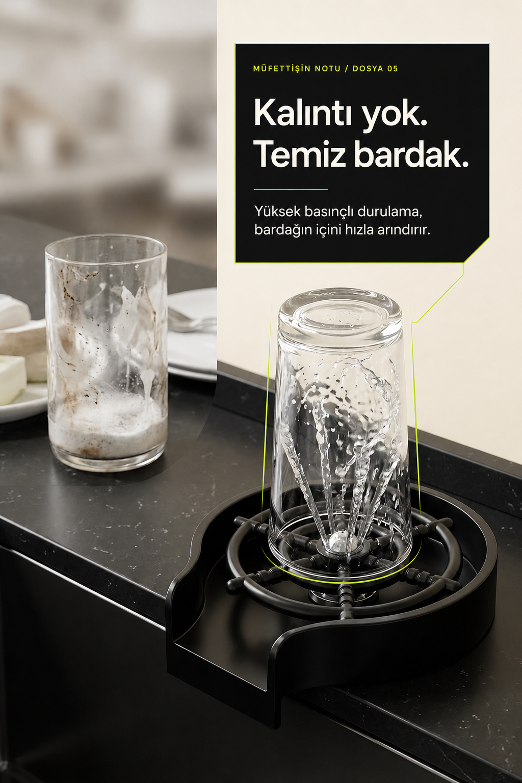Nightwatchers Yüksek Basınçlı Bardak Durulayıcı